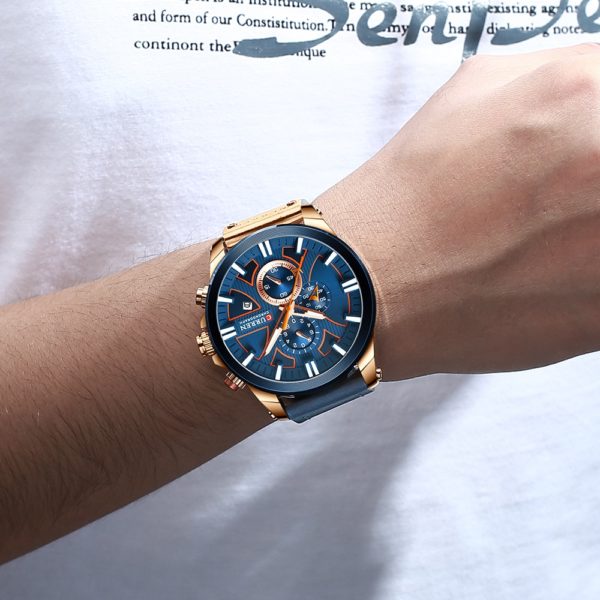 CURREN Watch Chronograph Sport Mens Watches Quartz Clock Leather Male Wristwatch Relogio Masculino Fashion Gift for 5