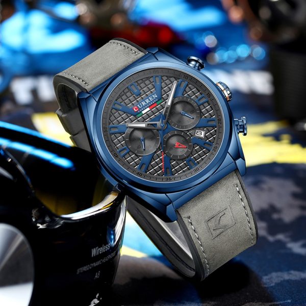 CURREN Wristwatches Quartz Wrist Watch for Men Casual Sports Chronograph Dials Clock with Luminous Hands 1
