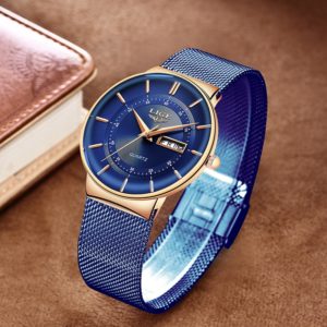 Women Watches Luxury Brand Ultra-thin Calendar Week Quartz Watch Ladies Clocks Mesh Stainless Steel Waterproof Reloj Mujer