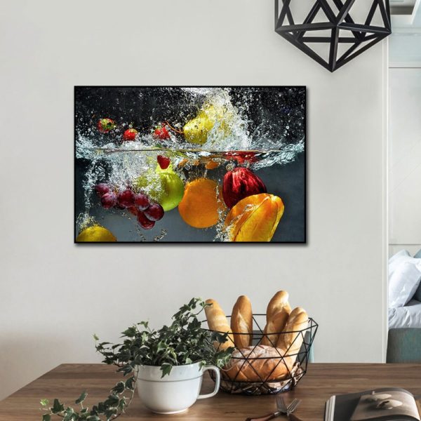 Modern Canvas Wall Art Fruit Foods Posters Print Painting for Kitchen Home Decoration Apple Grape Wall Pictures For Dining Room - Image 2