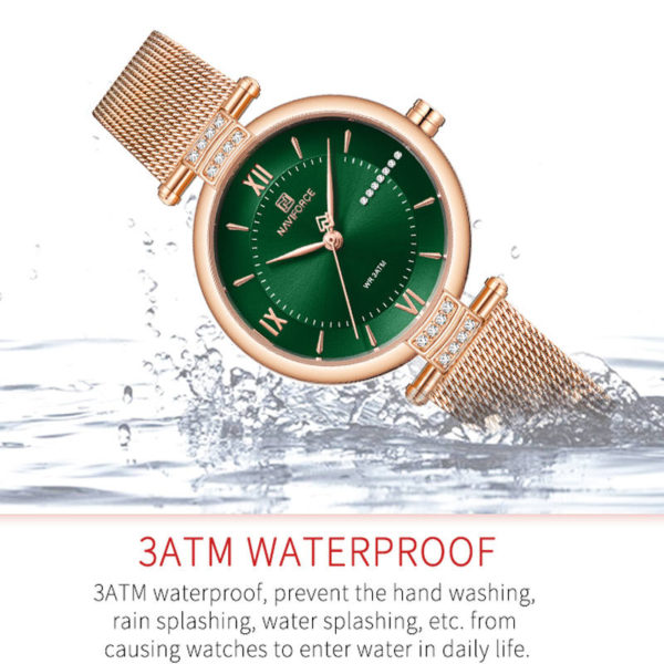 Green Watch Wristwatch Waterproof Steel Band Bracelet - Image 5