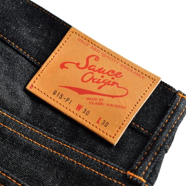 Taper Fit Selvedge Denim Raw Jeans Button Fly - Image 3
