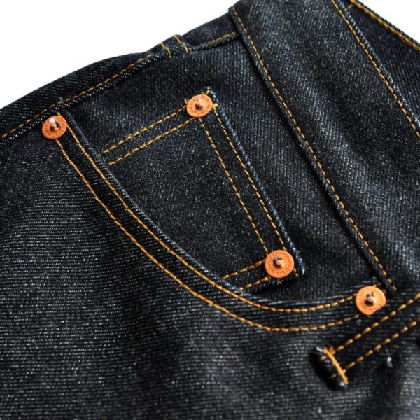SauceZhan 315XX 18OZ Men Jeans Denim Jeans for Men Taper Fit Selvedge Denim Raw Jeans Blue 3