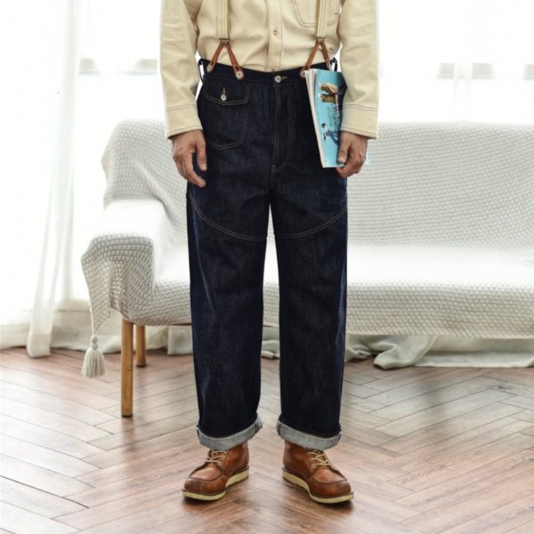 Baggy Raw Selvedge Designer Jeans - Image 4