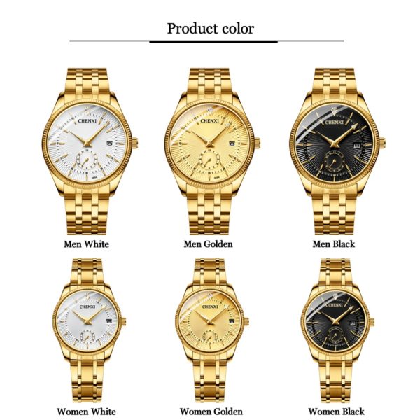 CHENXI Gold Wrist Watch Men Watches Lady Top Brand Luxury Quartz Wristwatch For Lover s Fashion 1