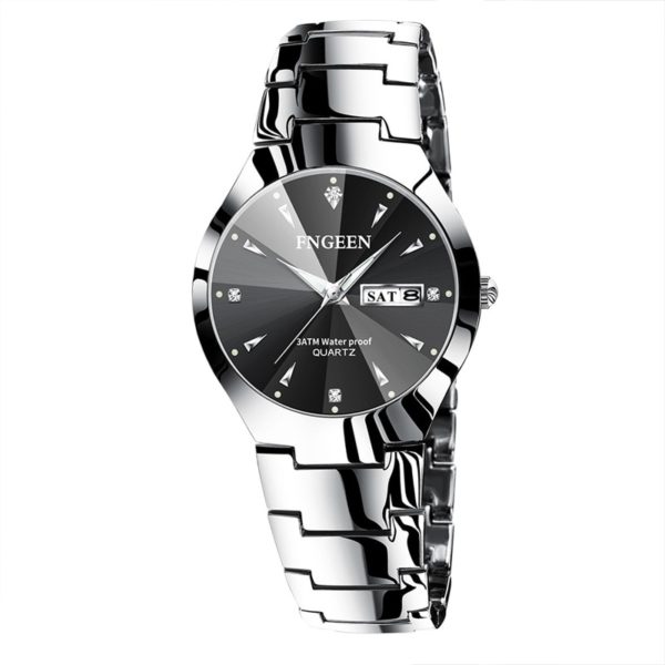 Couple Watches for Lovers Quartz Wristwatch Fashion Business Men Watch for Women Watches Tungsten Steel Coffee 2