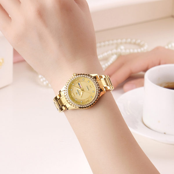 Couple Watch Set Gold Quartz Pair Lovers Watch Gift For Birthday - Image 3