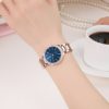 Luxury Stainless Steel Couple Watch Rose Gold Quartz Diamond Wrist Watch - Image 2