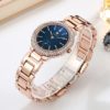 Luxury Stainless Steel Couple Watch Rose Gold Quartz Diamond Wrist Watch - Image 3