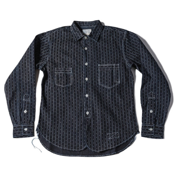 10oz Men's Railroad Wabash Stripe Selvedge Denim Shirt - Image 6