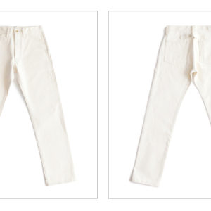 White Raw Selvedge Denim Jeans Mens