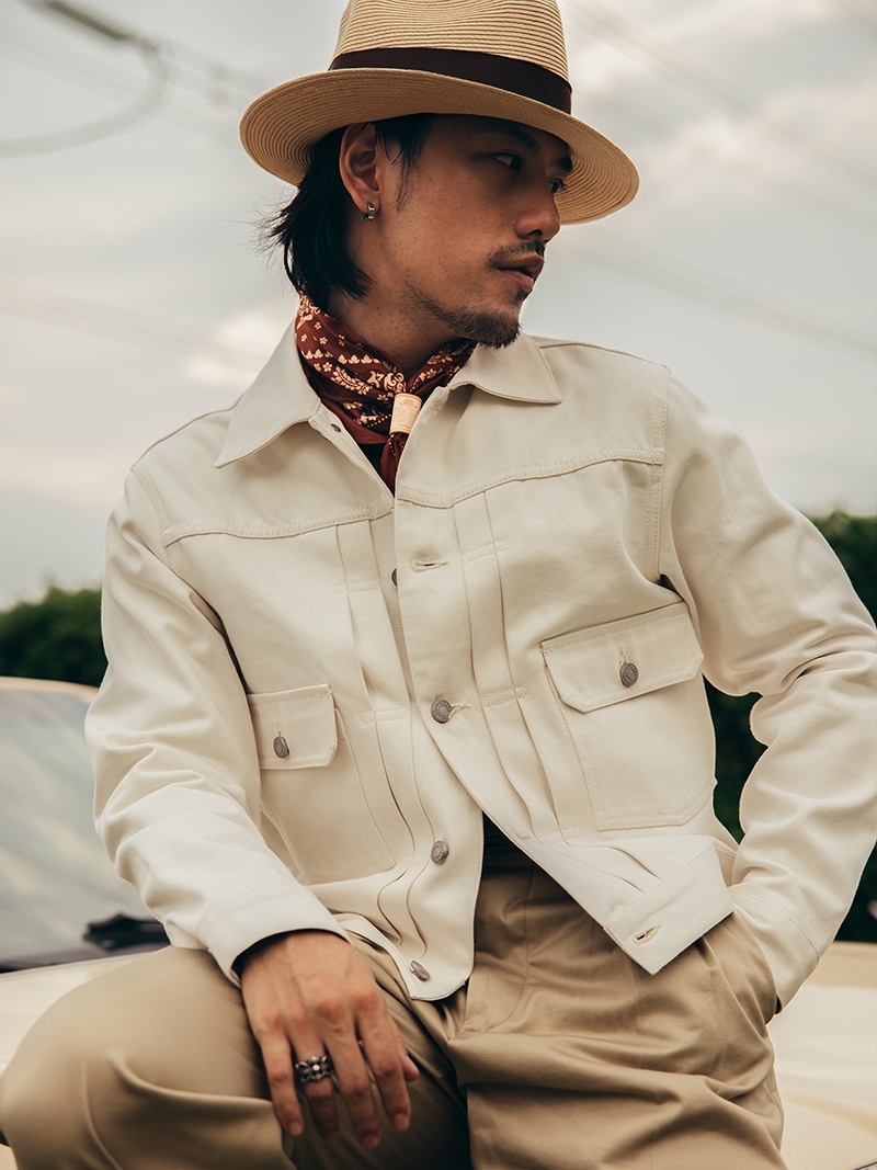 Jean Jacket White Selvedge Denim 507XX Short Vintage Menswear - Image 2