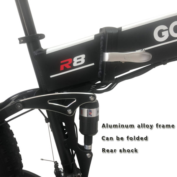 48V1000W Electric Foldable Bike 26*4.0 Rear Shock Ebike - Image 3