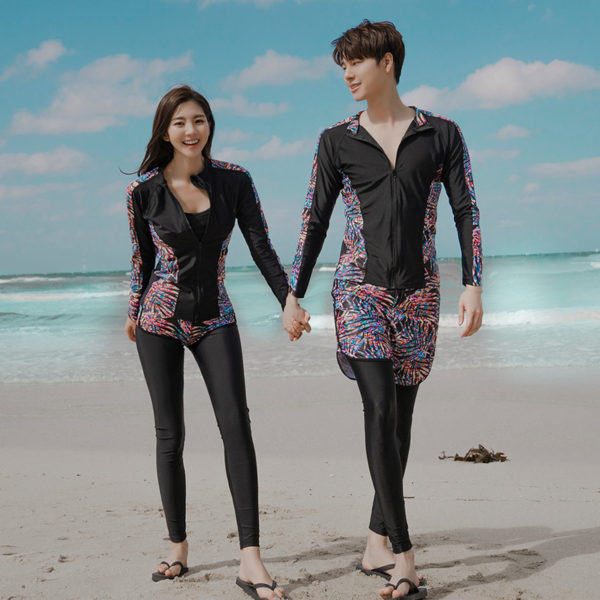 Long Sleeve Swimwear Tankinis With Boys Short - Image 3