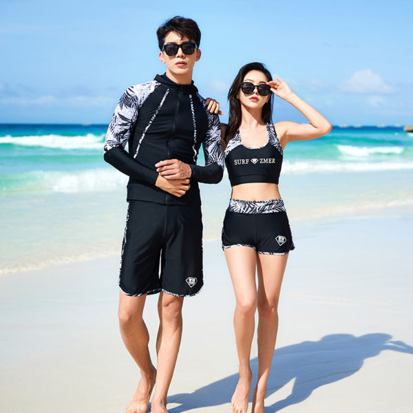 Women's 5pcs Men 3pcs Swimsuit Sets Hoodie Shirt Pants - Image 2