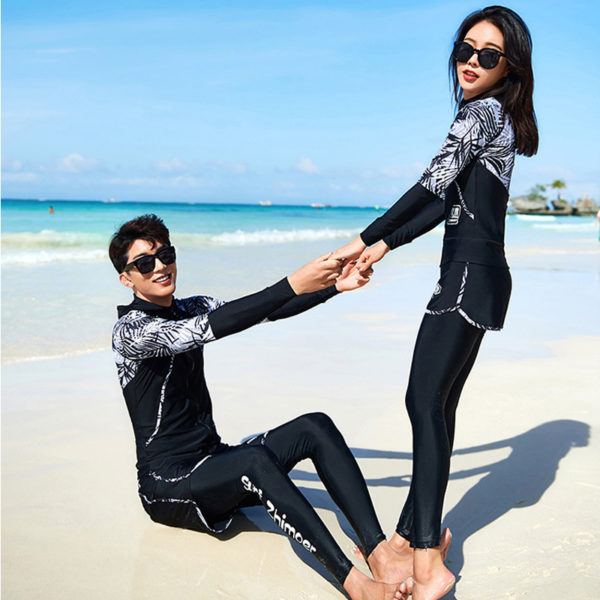 Women's 5pcs Men 3pcs Swimsuit Sets Hoodie Shirt Pants - Image 5