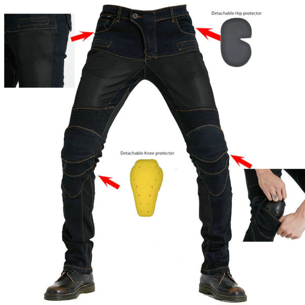 2022 High Quality With Pad Motorcycle Leisure Motorcycle Men s Outdoor Summer Riding Jeans Motorpoof Jeans 1