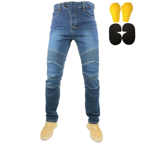 Brand New Classic Motorcycle Jeans Drop Resistance Denim Pants Racing Motocross Off road Handsome Jeans With 2