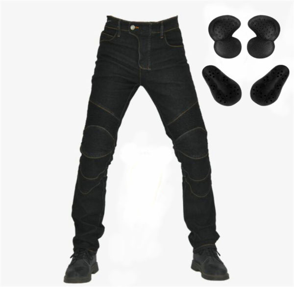 Motorcycle Riding Jeans Protective Gear Black Motorbike Trousers - Image 4