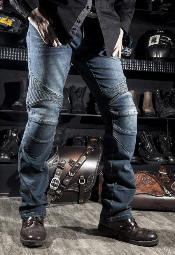 Bike Jeans With Armor Knees Hip Pads Motorcycle Pants For Men - Image 2