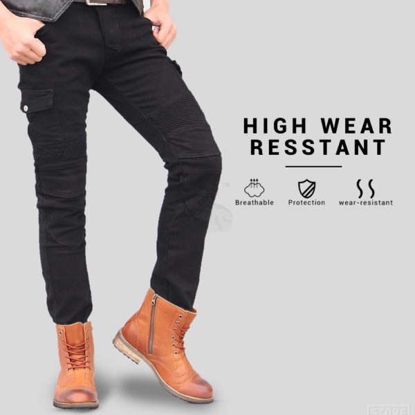 Mens Motorcycle Jeans With Armor Drop-resistant Pants With Protective Gear Protect - Image 5