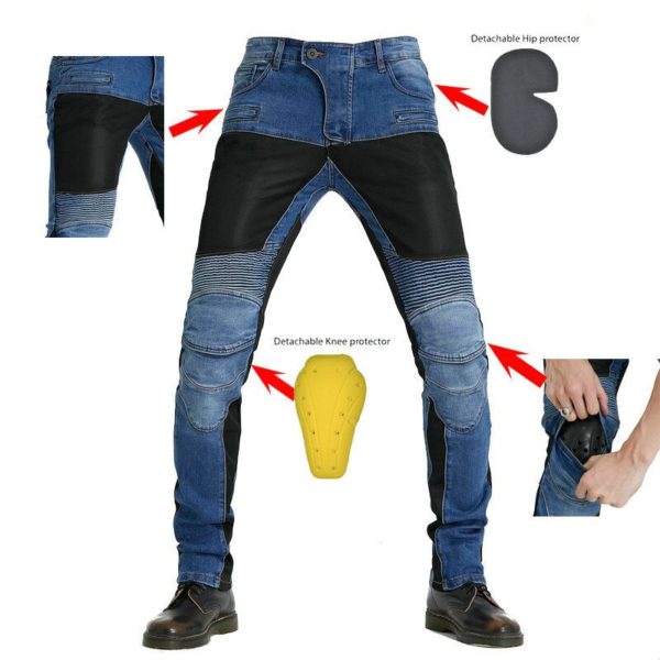 New spring summer autumn motorcycle pants classic outdoor riding motorcycle jeans Drop resistant pants with protective 1