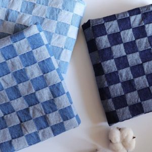 Checkered Denim Fabric