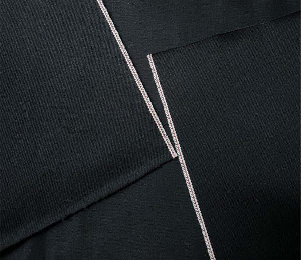 13.8oz Selvedge Denim Black Matte,Red Thread Selvage Jeans Fabric 32" Wide, Sold by Yard W62728K-1A - Image 3