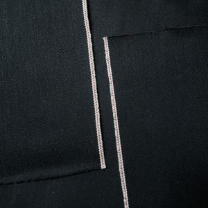 Selvedge Denim Black Matte,Red Thread Selvage Jeans Fabric