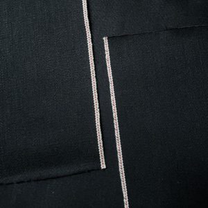 Selvedge Denim Black Matte,Red Thread Selvage Jeans Fabric