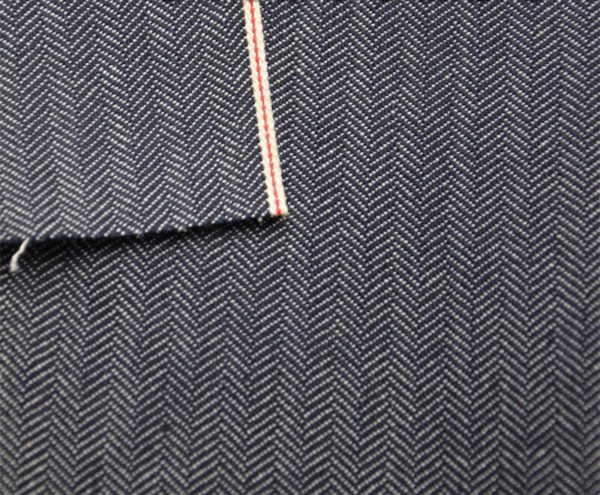 13oz WingFly Herringbone Denim Material Zig-zag 100 Cotton Indigo Selvedge Denim Fabric W82328 - Image 2