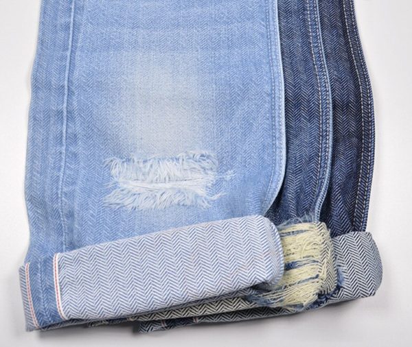 13oz WingFly Herringbone Denim Material Zig zag 100 Cotton Indigo Selvedge Denim Fabric W82328 3