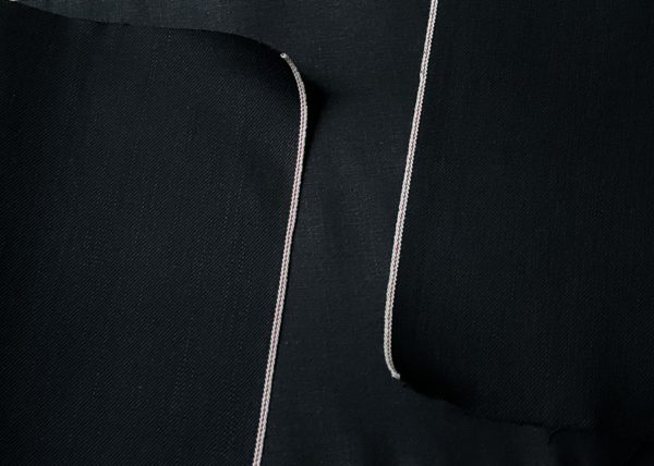 14.2 oz Cotton Jet Black Selvedge Denim Fabric Jeans Material W6282803 - Image 3