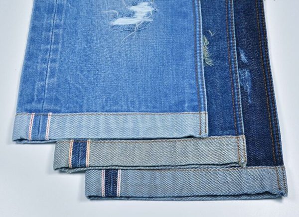 15oz Unsanforized Hairy Right Twill Red Selvedge Denim Fabric Cowboy Jeans Material Slub Cloth W383 3