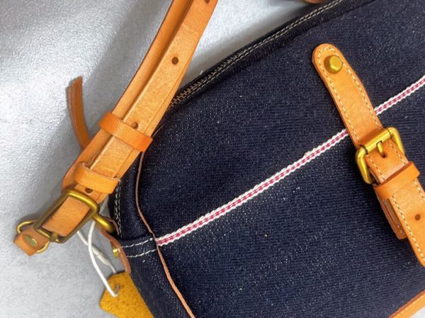 Fashion Red Selvedge Denim Shoulder Messenger Bag Heavy Japanese Postman Men's Workbags Trend Jeans Bag EW2008 - Image 2