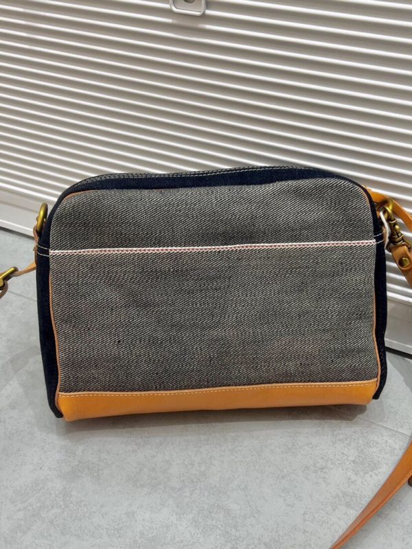 Fashion Red Selvedge Denim Shoulder Messenger Bag Heavy Japanese Postman Men's Workbags Trend Jeans Bag EW2008 - Image 4
