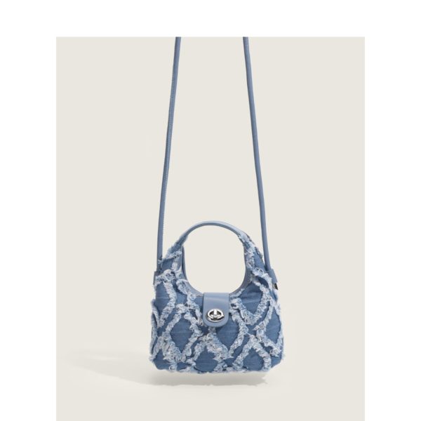 New Female Denim Bag Tote Women Design Retro Jean Bag Fashion Versatile Messenger Bag Hand Bag 4