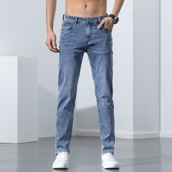 2022 New Men's Stretch Skinny Jeans Casual Denim Jeans Staright Jean Pants Spring Cotton Slim Fit Male Denim Trousers - Image 2