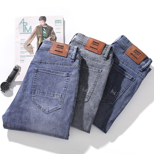 2022 New Men's Stretch Skinny Jeans Casual Denim Jeans Staright Jean Pants Spring Cotton Slim Fit Male Denim Trousers - Image 5
