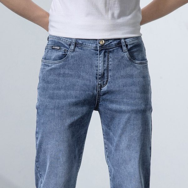2022 New Men's Stretch Skinny Jeans Casual Denim Jeans Staright Jean Pants Spring Cotton Slim Fit Male Denim Trousers - Image 6