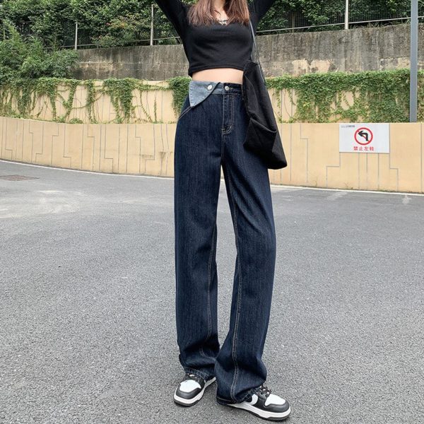 Winter Straight Jeans For Women New Wide Leg Jeans Pants Loose Vintage Jeans All-match High Waisted Jeans Trousers - Image 3