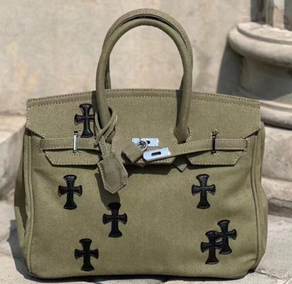 Crucifix Denim Shoulder Bag Large Capacity Jeans Handbag New Men Women Denim Bags Online EW6441331 - Image 4