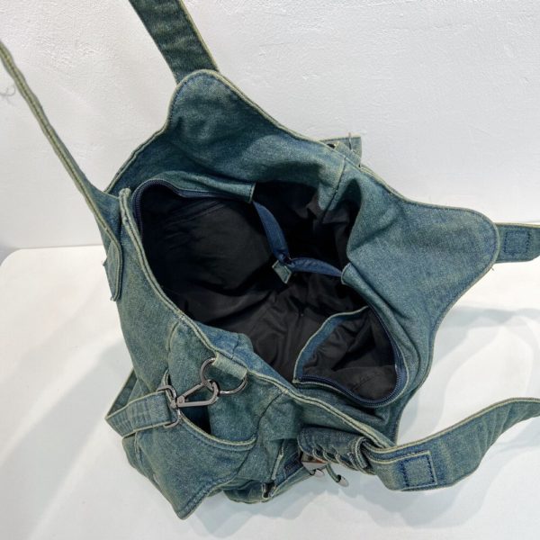 Casual Denim Bag Luxury Women's Bags On Offer Free Shipping Vintage Female Jean Bag Weave Tape Creative Denim Shoulder Bag - Image 2