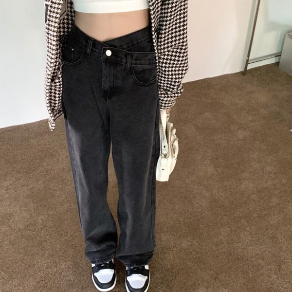 New High Wasit Black Jeans Autumn Winter Jeans Pants Vintage Women Jeans Trousers Loose Fit Girlfriend Jeans Denim Long Leg Jean - Image 2