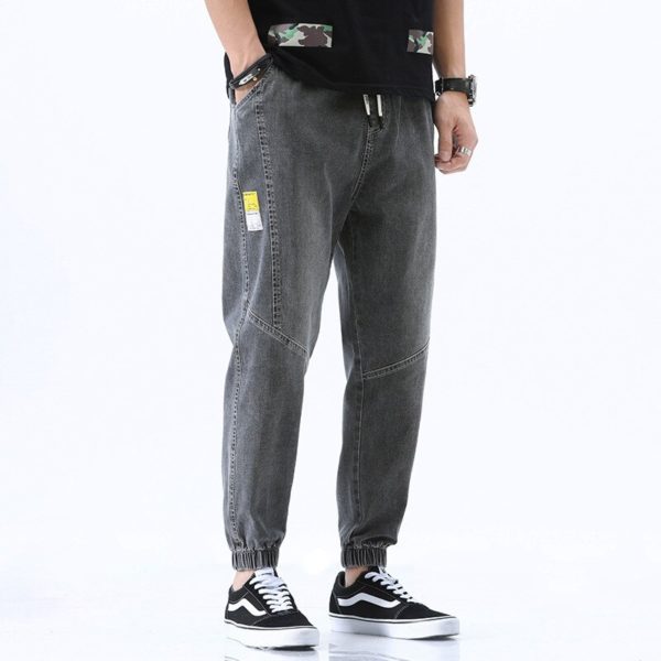 Streetwear Fashion Men Jeans Harem Pants Casual Slim Fit Denim Trousers Copped Cowboy Outwear - Image 2