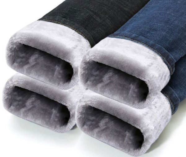 Thick Winter Jeans Pants Women Skinny Jeans Warm Fleece Lined Jeans Slim Fit Elastic Denim Pants Warm Denim Pencil Jeans Pants - Image 2