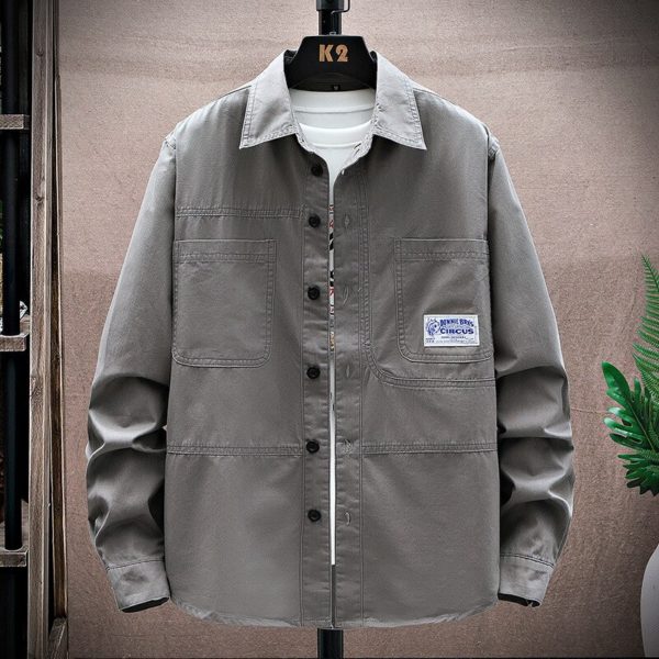 Western Men Denim Shirt New Cowboy Coat Simple And Versatile Outwear Jeans Top Bottoming Long Sleeve Casual Male Clothing - Image 2
