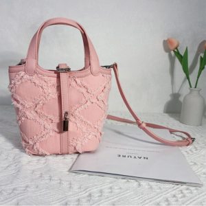 Pink Denim Handbags