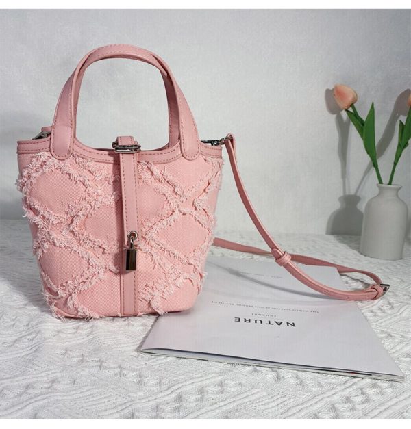 Pink Denim Handbags