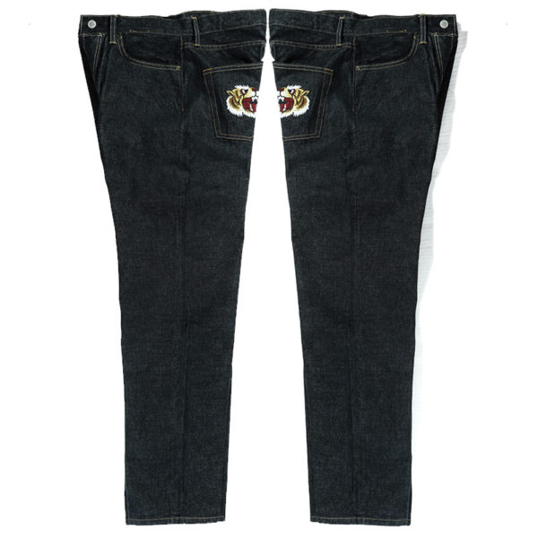 15oz Affordable Selvedge Jeans Straight Fit Tiger Head Embroidered Denim Jeans For Men EW9904 3